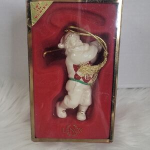 Lenox‎ Santa Ornament 1st In Series Porcelain Christmas Golfer NIB